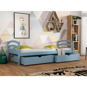 Dětská postel Dětská postel s úložným prostorem Tornádo Barva dřeva: Modrá, Rozměry: 80x180
