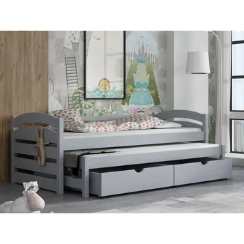Dětská postel Dětská postel s přistýlkou Monika Barva dřeva: Šedá, Rozměry: 80x180