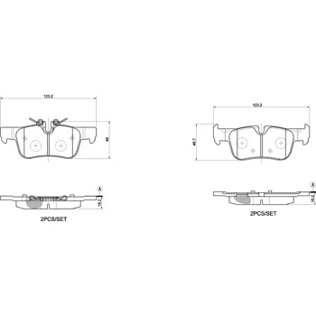 Brzdová destička Sada brzdových destiček, vždy 4 kusy v sadě BREMBO P 06 094X
