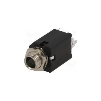 Elektrická zásuvka Zásuvka Jack 6,35mm zásuvka mono přímý do panelu THT