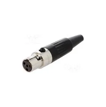Elektroinstalační materiál Zástrčka XLR mini zásuvka PIN 4 na kabel pájení 5A 0,5mm2