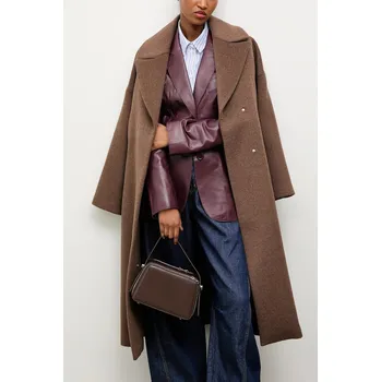 Dámský kabát Vlněný kabát Answear.LAB WA23.KPD008. hnědá 88X, vel. XL