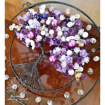 Drátovaný strom - Povzbuzení a radost 20cm Drátované stromy života