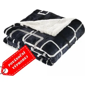 deka Deka beránek 150x200 cm - Čtverce černo-bílé