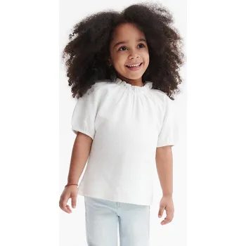 Dětská móda Reserved - Halenka s volánkem - krémová - 3256S-01X - 3256S-01X-92