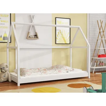 Dětská postel Dětská domečková postel Veronika Barva dřeva: Bílá barva, Rozměry: 80x180