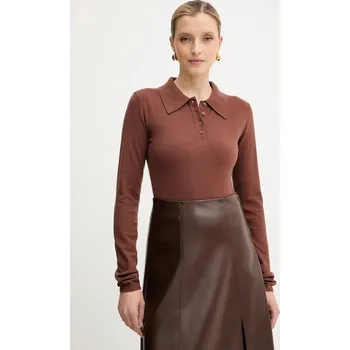 Dámský svetr Svetr Silvian Heach BUCERS GPA25555PO hnědá 88X, vel. XL