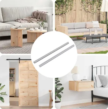 Dílna Závitová tyč 2 pcs Stříbrná 6 x 135 mm Ocel