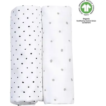 Plena MOTHERHOOD mušelínové pleny BIO Grey and Black Dots 2 ks, 85 × 85 cm