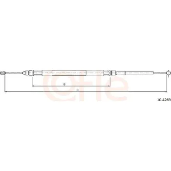 Brzdový systém Tažné lanko, parkovací brzda COFLE 92.10.4269