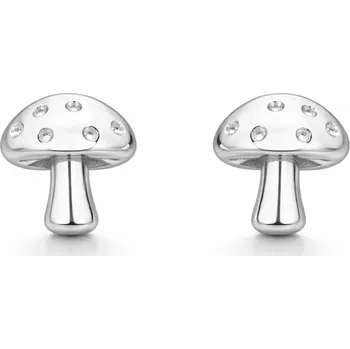Náušnice Stříbrné náušnice Muchomůrka Sania – puzeta, zirkony