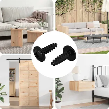 Hřebík Samovrtný hřebík 2 pcs Černá 3,5 x 12 mm Železo