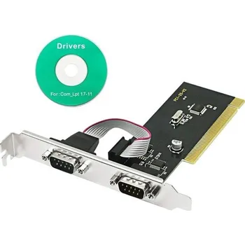 Rozšiřující karta CERRXIAN PCI na 2 sériové porty DB9, PCI na 2 9pinové sériové COM porty RS232