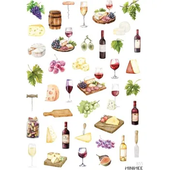 Dětské zboží MINIMEE Papírové samolepky v aršíku A5 Vinné dobroty