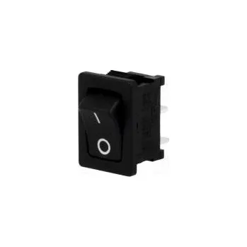vypínač ROCKER SPST pol 2 OFF-(ON) 10A/250VAC černá není 50mΩ