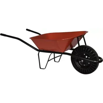 Kolečko Kolečkárna Tlumačov Stavební kolečko s červenou korbou 60L, bantamové kolo (tvrdé)