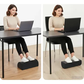 Bytový textil Polštář na nohy Jednobarevný Černá 42 x 18 x 13 cm