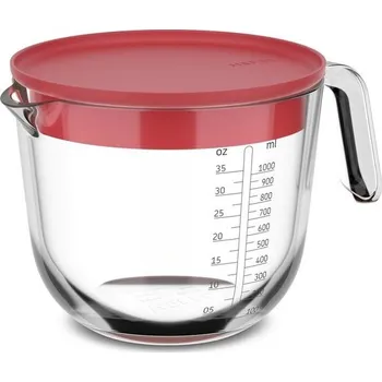 Kuchyňská váha Mepal - Skleněná odměrka s víčkem Chef it - Snadno čitelná, gravírovaná stupnice - Vhodné do