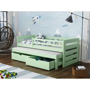 Dětská postel Dětská postel s přistýlkou Jola Barva dřeva: Zelená, Rozměry: 80x180