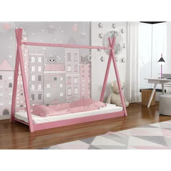 Dětská postel Dětská postel Ola - tipi Barva dřeva: Růžová, Rozměry: 80x180