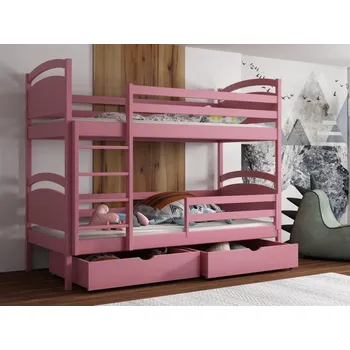 Dětská postel Patrová postel Mája Barva dřeva: Růžová, Rozměry: 80x180