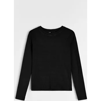 Sinsay - Žebrovaná halenka - černá - 471EU-99X - 471EU-99X-XS