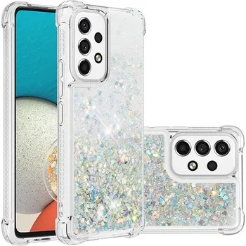 Pouzdro na mobilní telefon Silikonový kryt IMIRST pro Samsung Galaxy A53 5G, rohový airbag, ochrana proti pádu, třpytky,