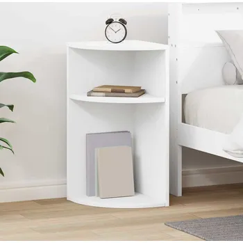 Obývací pokoj Odkládací stolek Bílá 29,6 x 29,6 x 60 cm kompozitní dřevo