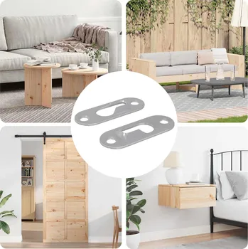 pant Klíčový závěs 2 pcs Stříbrná 45 x 16 x 3.5 mm Železo