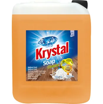 Čistič podlahy KRYSTAL Mýdlový čistič 5 l (Tekutý prostředek na podlahu s obsahem včelího vosku pro dokonalé čištění a ochranu povrchů dřevěných a plovoucích podlah.)