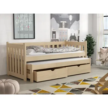 Dětská postel Dětská postel s přistýlkou Krzyš Barva dřeva: Borovice přírodní, Rozměry: 80x180