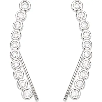 Náušnice Stříbrné záušnice se zirkony Ethereal (ear climbers)