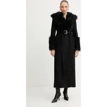 Dámský kabát Kabát s příměsí vlny Versace Jeans Couture 79HAT413.N0539 černá 99X, vel. 40