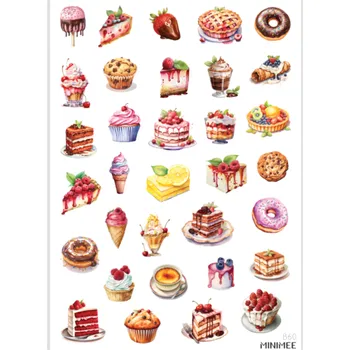 samolepka MINIMEE Papírové samolepky v aršíku A5 Dezerty