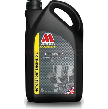 Motorový olej MILLERS OILS motorový olej plně syntetický s nanočásticemi - PAO, 3ester Motorsport CFS 0w20 NT+ 5l