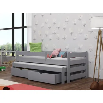 Dětská postel Dětská postel s přistýlkou Alex Barva dřeva: Šedá, Rozměry: 80x180