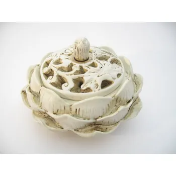 Vonná tyčinka Mani Bhadra Mani Bhadra Stojánek na vonné tyčinky a kužely Lotos (bílý)