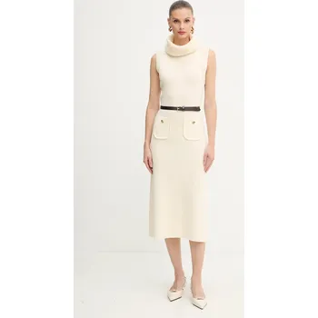 Dámské šaty Vlněné šaty Luisa Spagnoli 100242 béžová 01X, vel. L