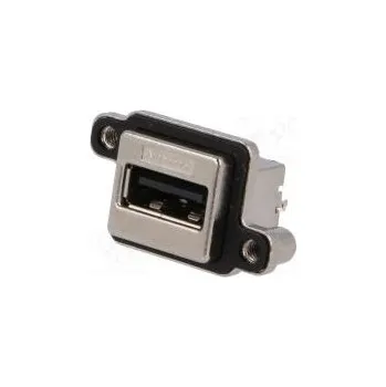 Elektrická zásuvka Zásuvka USB A MUSB do panelu,přišroubováním THT přímý IP67