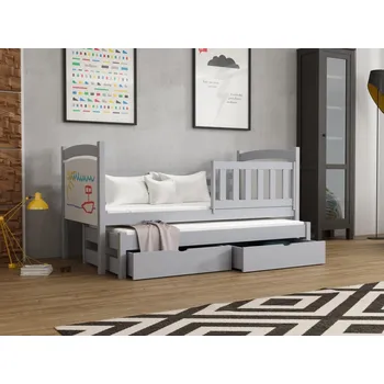 Dětská postel Dětská postel s přistýlkou Sandra Barva dřeva: Šedá, Rozměry: 80x180