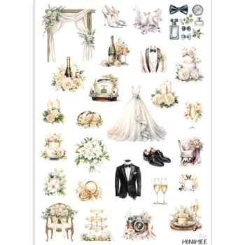 Dětské zboží MINIMEE Papírové samolepky v aršíku A5 Náš Den