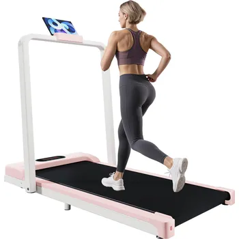 Běžecký pás ISCOOTER Běžecký pás 2 v 1 pro domácí použití s dálkovým ovládáním NO SIZE RŮŽOVÁ