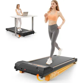 Běžecký pás ISCOOTER Běžecký pás s podložkou na chůzi pro domácí použití, LED displej NO SIZE ČERNÁ