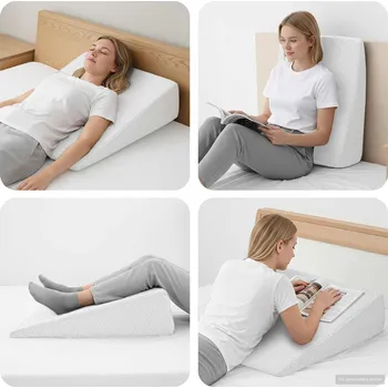 Polštář Polštář na svah Jednobarevný Bílá 69 x 64 x 19 cm