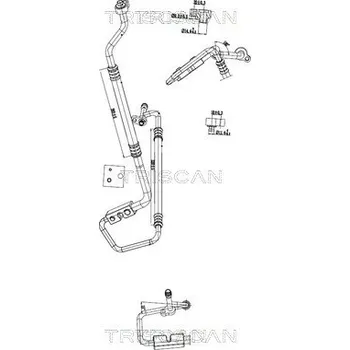 Vedení klimatizace Vysokotlaké / nízkotlaké vedení, klimatizace TRISCAN 9010 16066