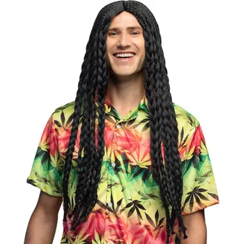 Karnevalová paruka Boland paruka s dredy Rebel černá