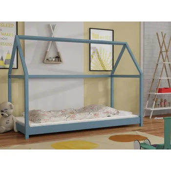 Dětská postel Dětská domečková postel Veronika Barva dřeva: Modrá, Rozměry: 80x180