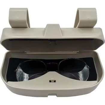 Brýlová obroučka Držák na brýle do auta Glorytame na sluneční clonu, pouzdro na brýle do auta, úložný box na brýle,