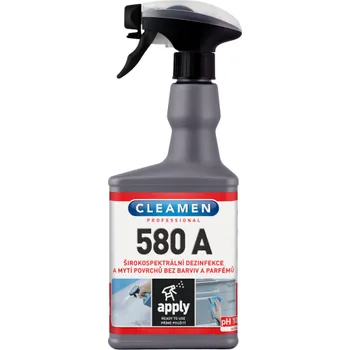 Dezinfekce CLEAMEN 580 A, 550 ml (Tekutý dezinfekční prostředek s širokým spektrem účinnosti a mycím účinkem. Je vhodný na plochy, povrchy, předměty a nástroje.)