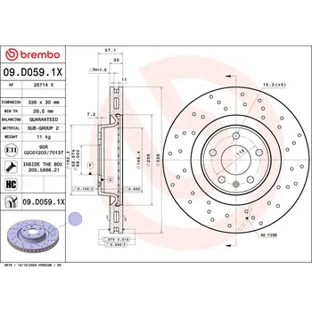 Brzdový kotouč Brzdový kotouč BREMBO 09.D059.1X